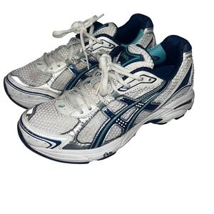 ASICS Gel Lyte III Running Shoes White Blue Silver Women's Size 6.5